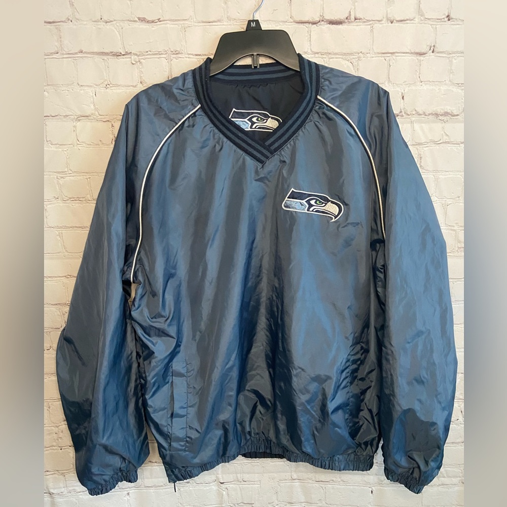 NWOT NFL Seattle Seahawks Reversible Windbreaker Jacket Size L